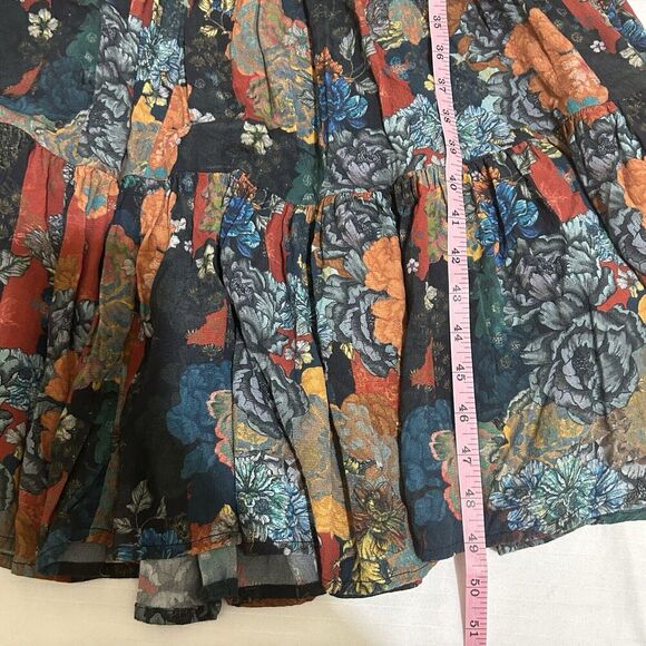 SOFT SURROUNDING Mirabelle Floral Print  Tiered Maxi Dress Womens Petite XS - Picture 6 of 7